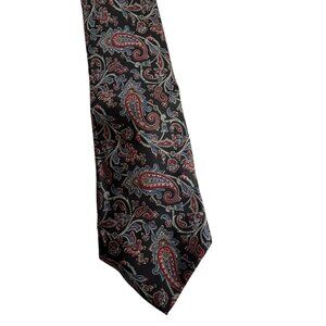Bert Pulitzer Men’s Silk Tie Paisley Imported Classic Neckwear Hand Printed